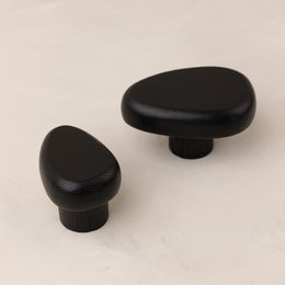 Wandhaak DROP | zwart, wit, hout