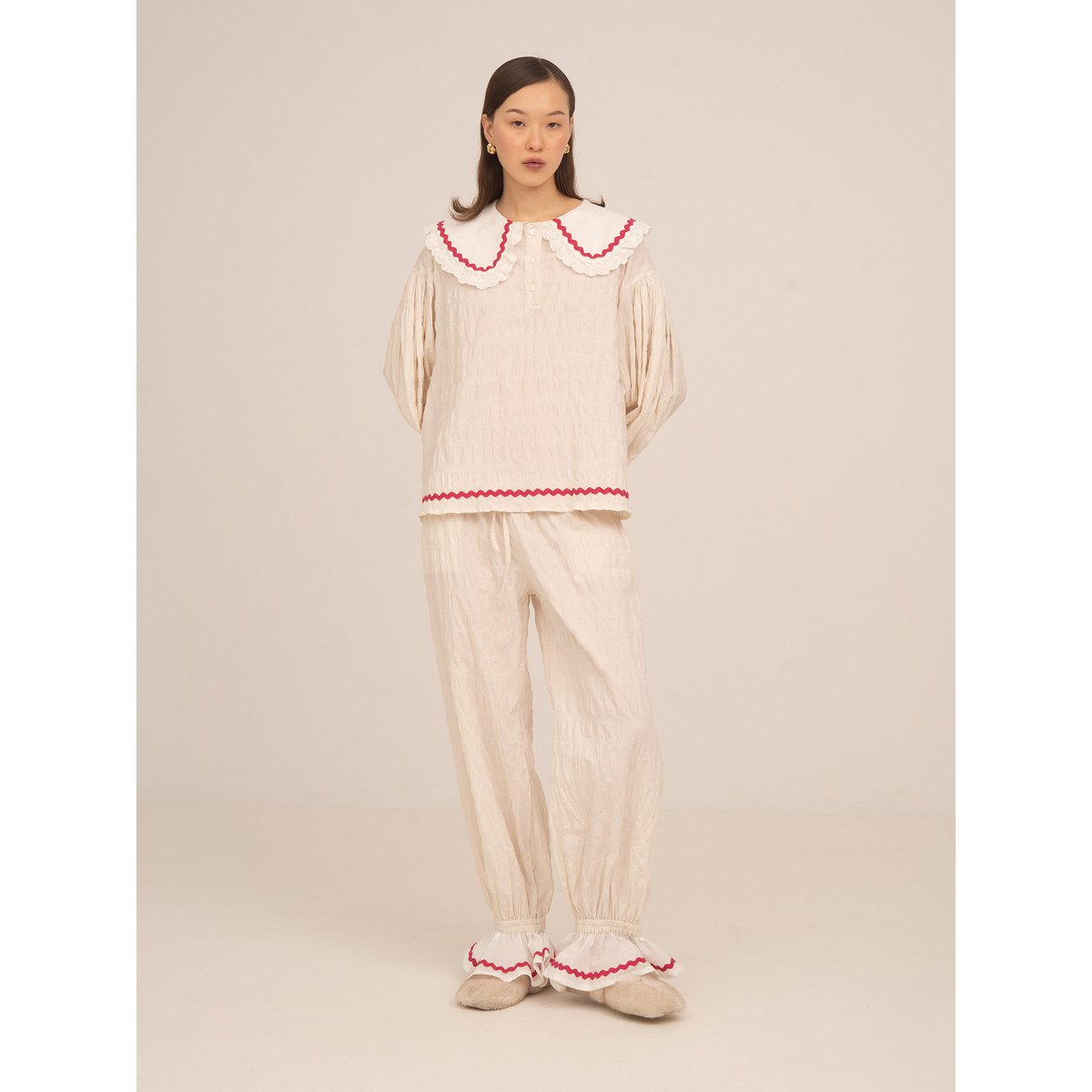 Offduty Cream Pyjama Blouse