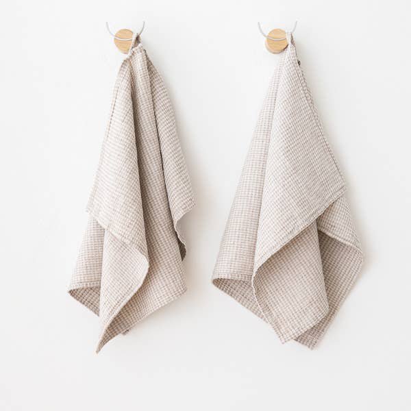 Linen Hand Towels Natural Wafer