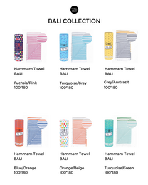 HANDDOEK TO GO BALI Katoenen strandlaken 180x100 cm | Spa-saunahanddoek | Koninklijk / Oranje | met geschenkdoos