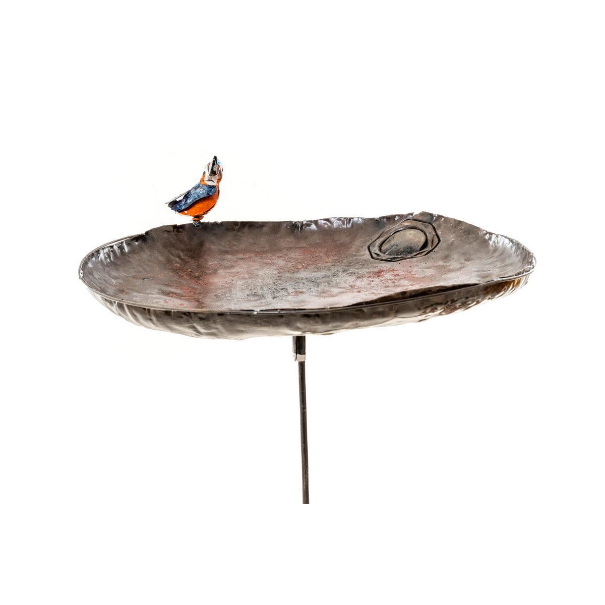 ZIMBA-ARTS METAL XL IJSVOGELKOM VOGELVOERDER OP STICK