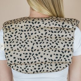 Grain pillow organic spelled for neck - dots coffee