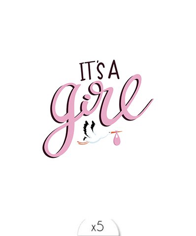 Temporary tattoo: It's A Girl