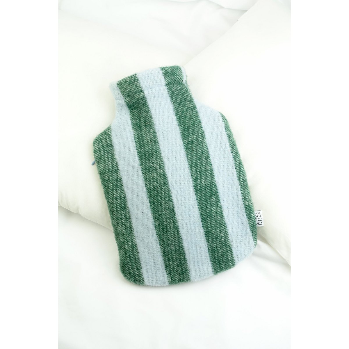 Hot water bottle cover STRIPES sky / forest