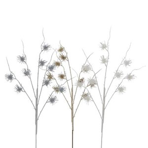 Artificial flower Pine H91cm glitter