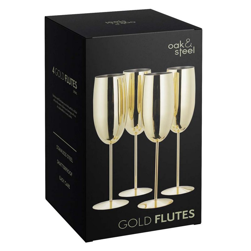 Flûte de champagne Goud 4x28,5cl