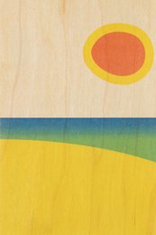 Miami sunset wooden postcard