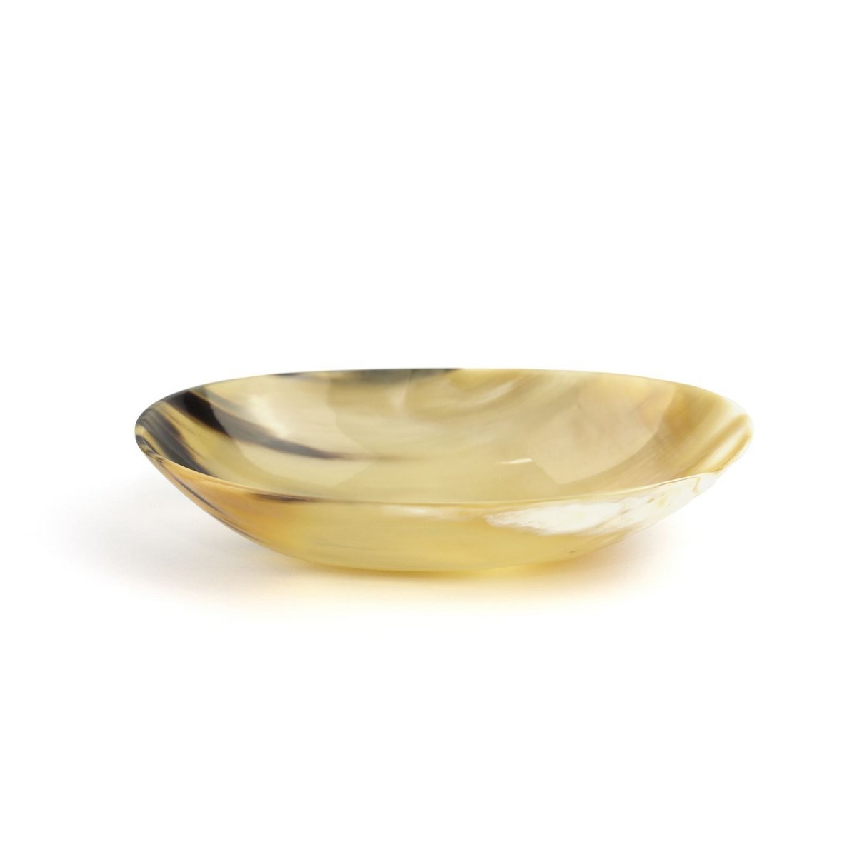 Grande coupe ovale en corne blonde