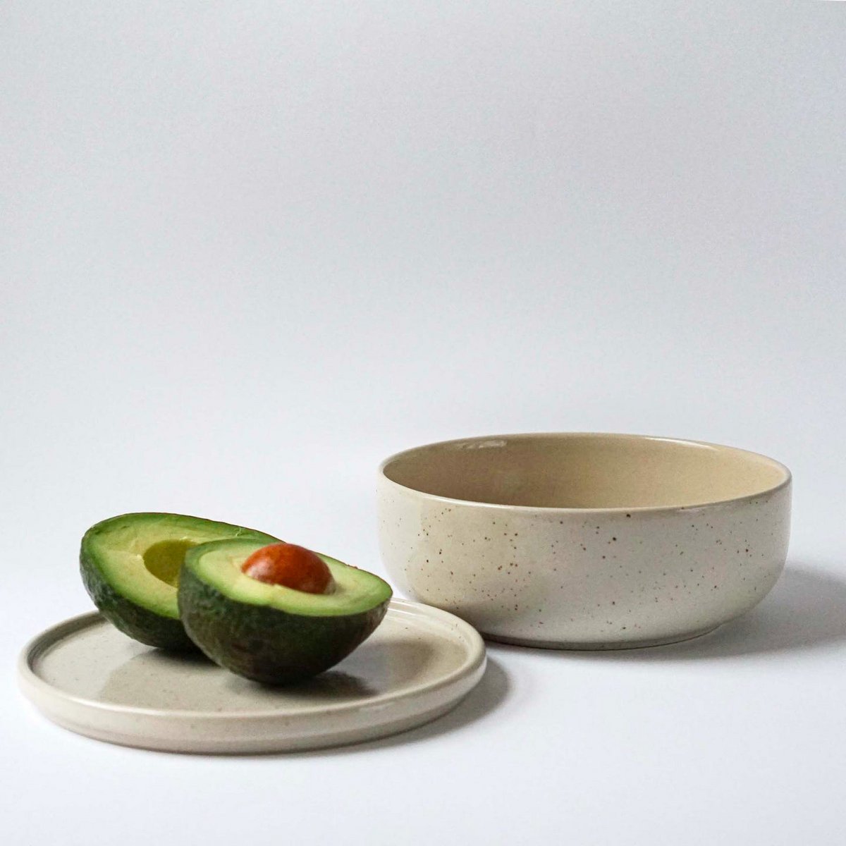 Bowl 16 cm Hollyhock - sand & speckles - 600 ml