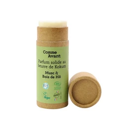 Solid woody perfume with kokum butter