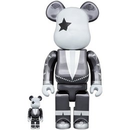400 % und 100 % Bearbrick-Set – KISS Star Child (Chrome ed.)