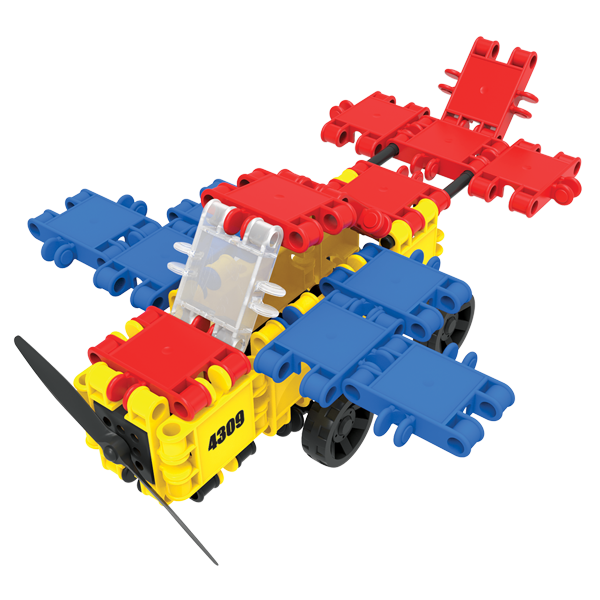 Clics building blocks– DURABLE TOYS made of RECYCLED PLASTIC (Made in Belgium)- building set 10 in 1