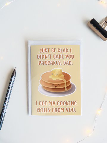 I Got My Cooking Skills From You | Fathers Day Card | Funny Greeting Card
