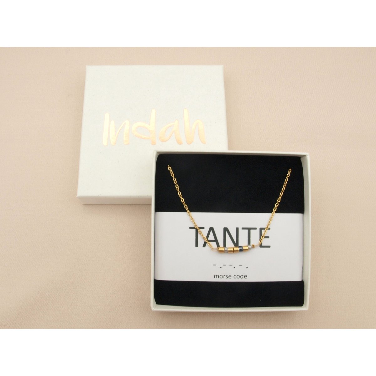 Morse code ketting, tante