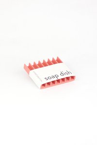 Soap dish made from recycled PET coral red reef