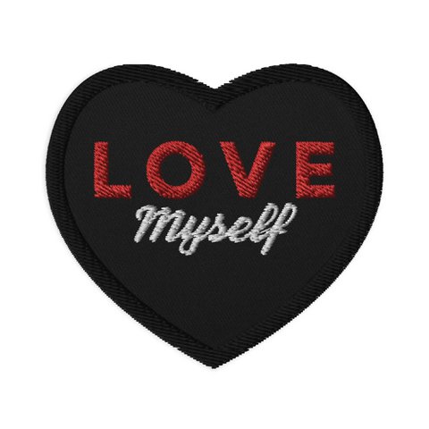 LOVE Myself Gestickte Aufnäher Schwarz
