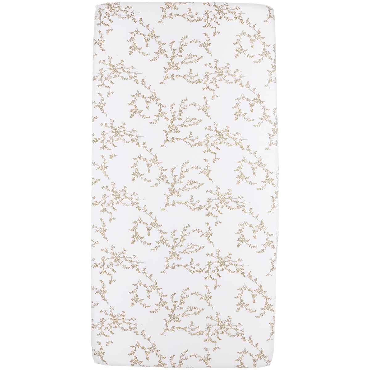 Spannbettlaken aus Jersey mit Aufdruck Branches Sand
