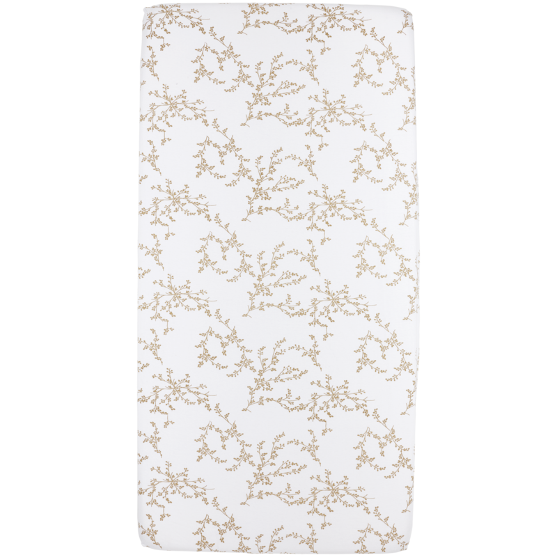 Hoeslaken jersey print Branches Sand