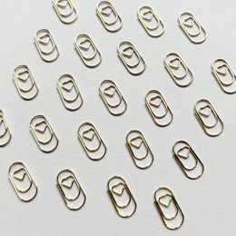 Bracket Heart Heart Clip Gold Metal Office Clip Paper Bracket (PU = 10 stuks)