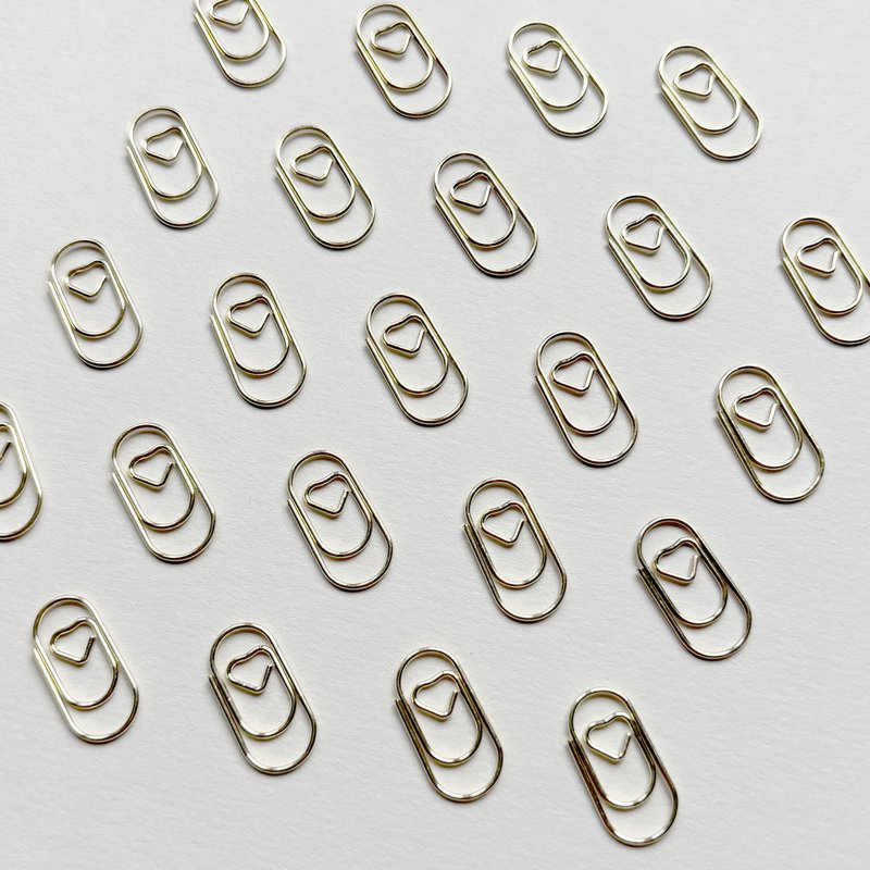Bracket Heart Heart Clip Gold Metal Office Clip Paper Bracket (PU = 10 stuks)