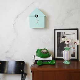 Clock- Wall Clock Cuckoo-Mint Green- 24x27x9cm