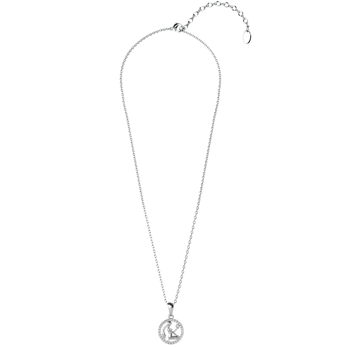 Pendentifs Zodiaque Vierge - Argenté et Cristal
