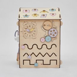 Set - BusyBoard cottage natura/pastel and creative cube