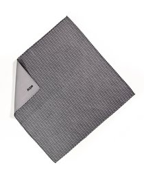 Large gray cleaning cloth made of microfiber material with a textured diamond pattern.