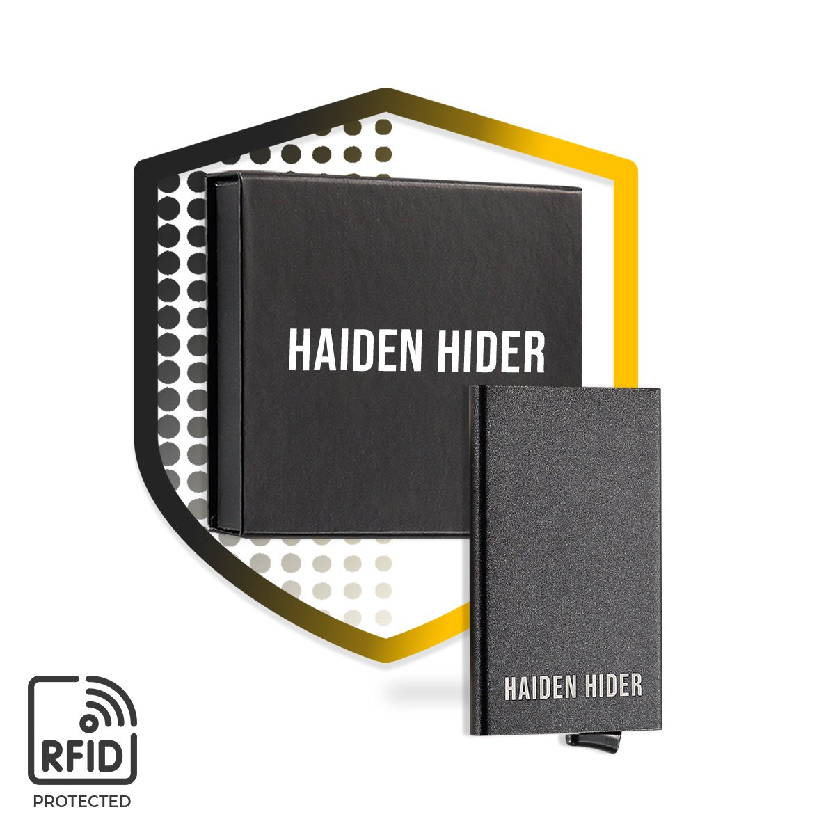 RFID & NFC Card Holder - Aluminum - Extendable - Men Credit Card Holder - Security - Card Holder - Black - Men Gift - Card Holder