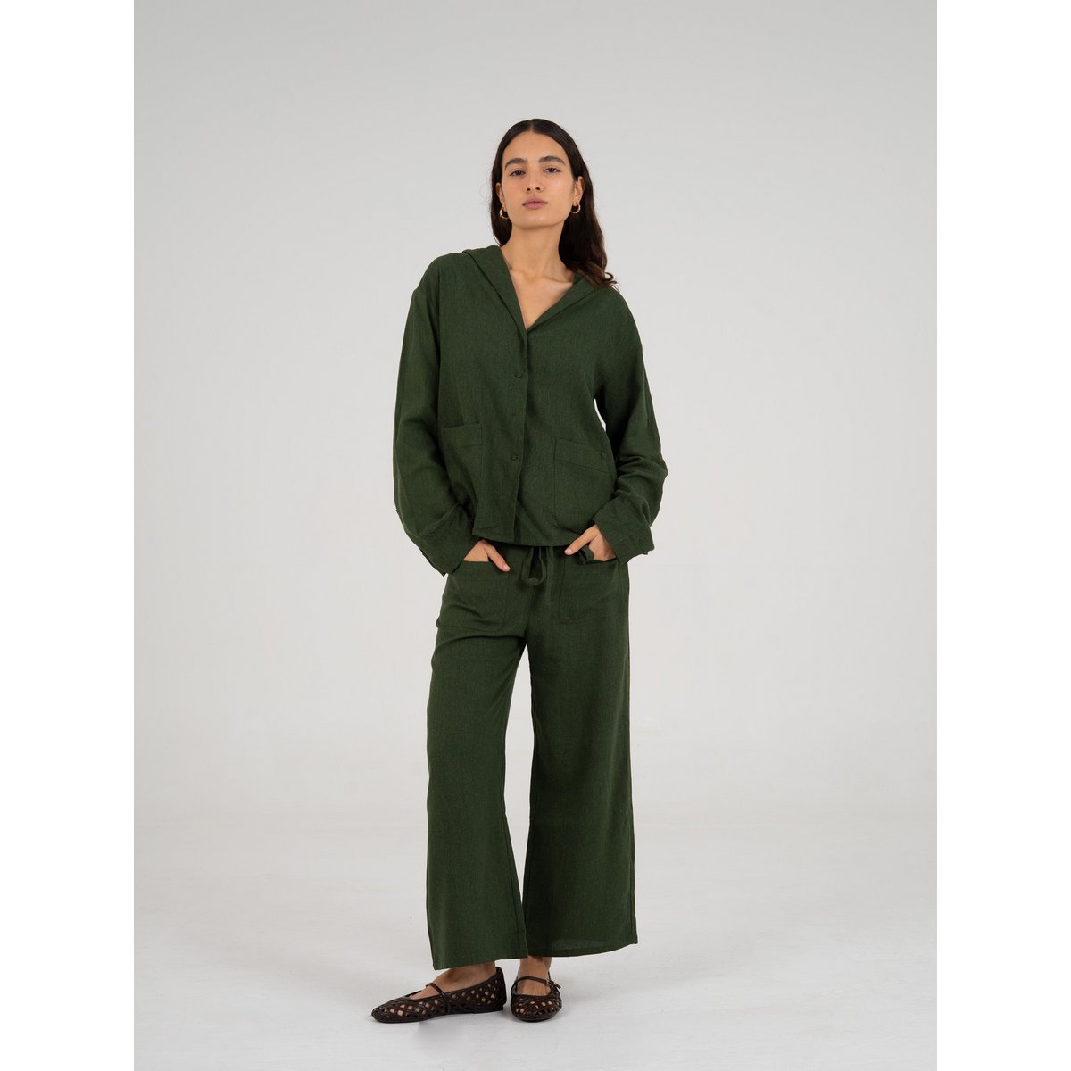Grinch Green Linen Shirt
