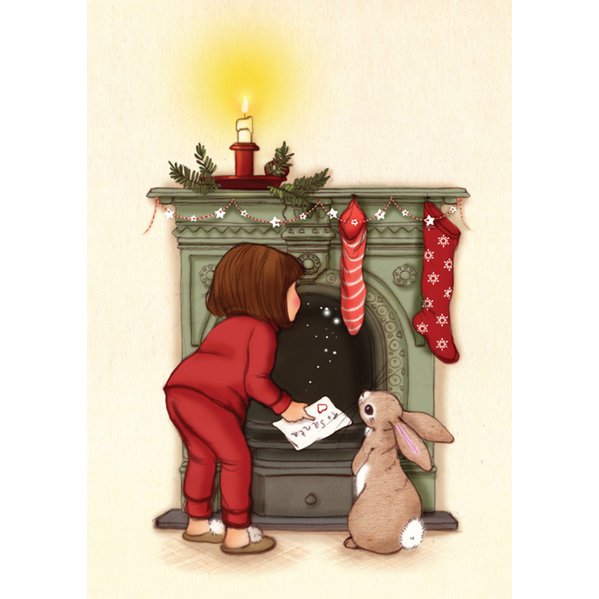 Ansichtkaart Waiting for Santa