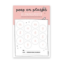 Póster de recompensa de caca y pipí | rosa | pegatinas incluidas