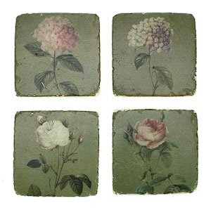 Coasters Roses / hydrangea, s / 4