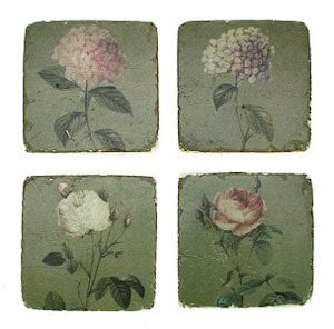 Coasters Roses / hydrangea, s / 4