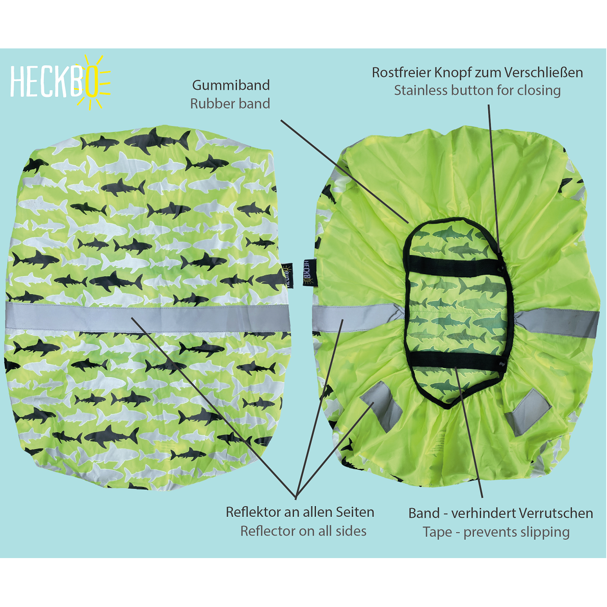 Children color change satchel protection - shark