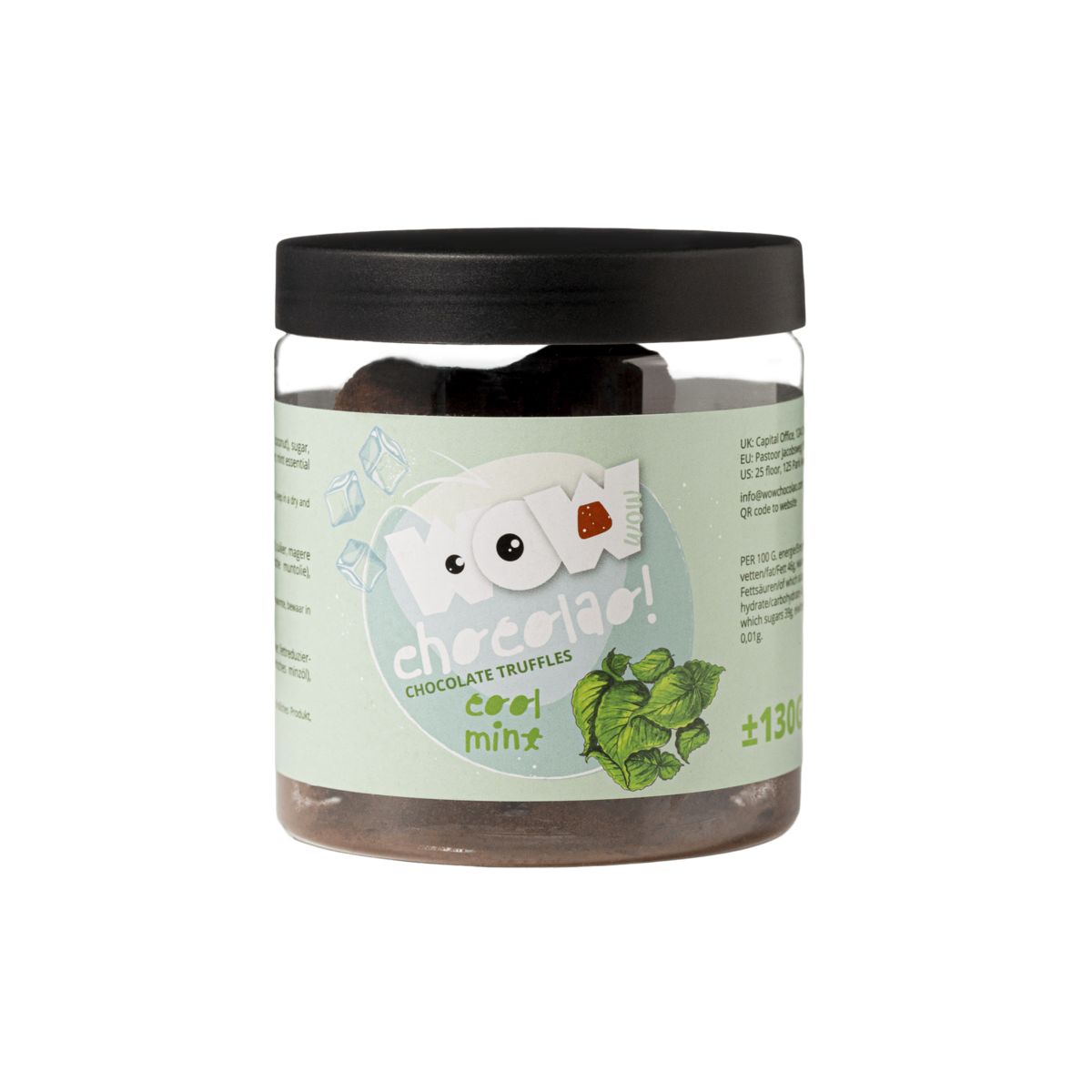 Minzschokoladentrüffel Geschenkglas 130g | Erfrischende Minzschokolade