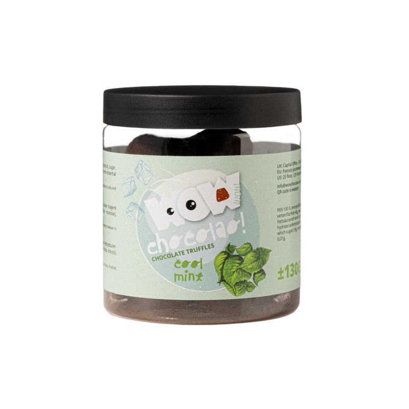 Minzschokoladentrüffel Geschenkglas 130g | Erfrischende Minzschokolade