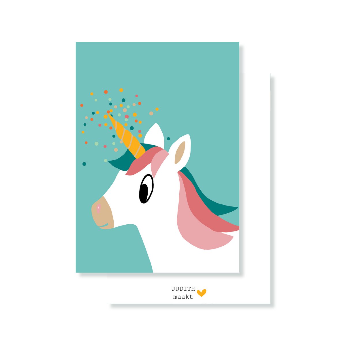 A6 Kaart Unicorn - 5 stuks