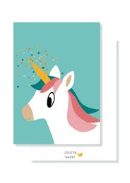 A6 Kaart Unicorn - 5 stuks