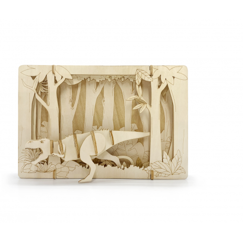 Bausatz 3D Theater T- Rex Tyrannosaurus- Holz