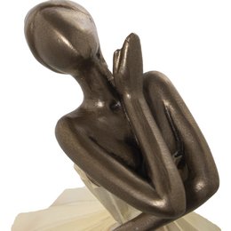 CREME/GOLD TÄNZERIN HARZFIGUR 14X13X30CM ST50403