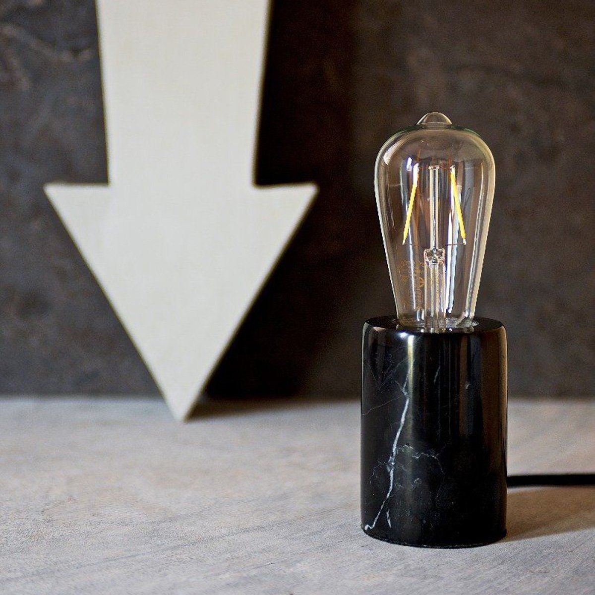 Home Sweet Home Industriel bordlampe Dry Rond - sort - 7,5/7,5/10cm