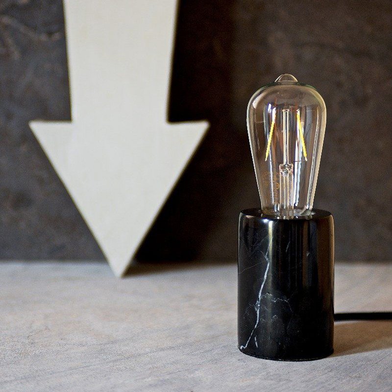 Home Sweet Home Industriel bordlampe Dry Rond - sort - 7,5/7,5/10cm