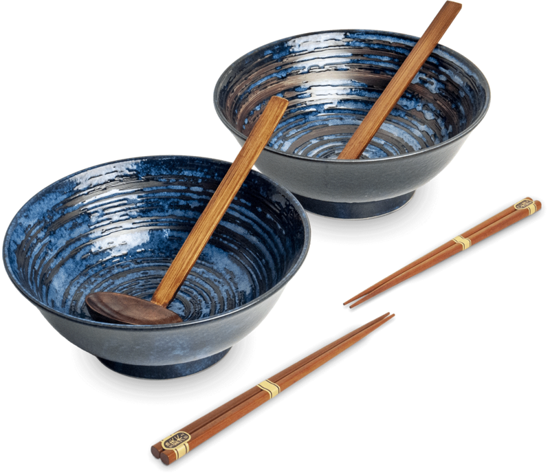 Edo Uzu Ramenbowlset, 22x9cm, 2 pers., giftbox