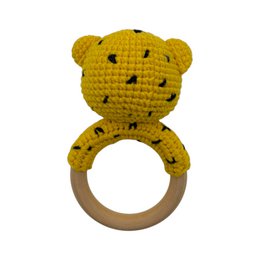 Handmade baby rattle - lion