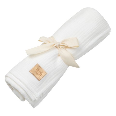 Musselin Baby Wickeldecke "Creme"