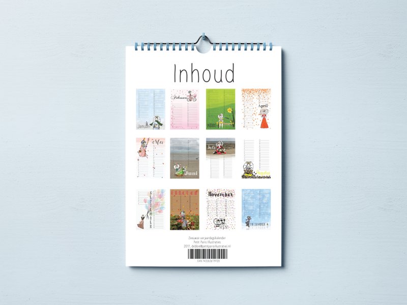 Zeeland souvenir - Zeeland Birthday Calendar – 12 months – Zeeland