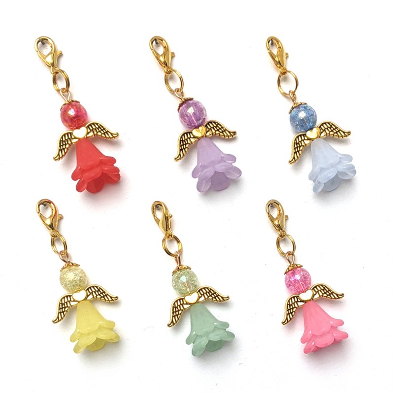 Beschermengel “Freya” sleutelhangers, set van 6, goudkleurig