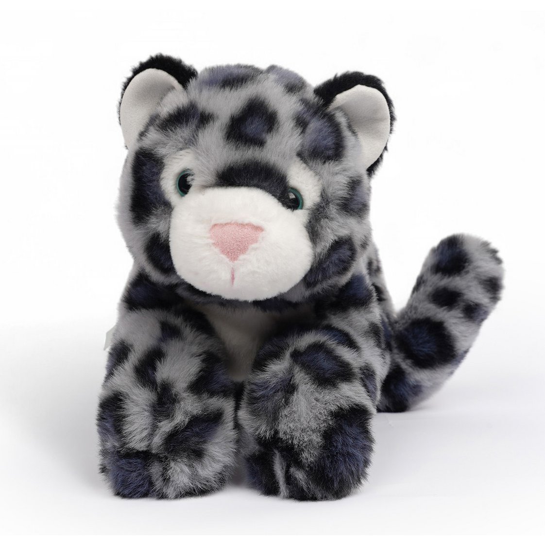 Peluche One Love - Leopardo delle nevi grigio cielo e nero