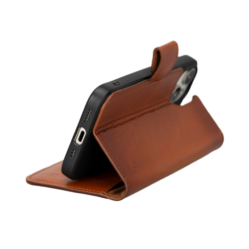 Custodia per telefoni iPhone 15 Plus Cognac Brown